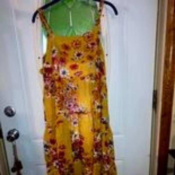 YESNO Dresses Yesno Yellow Tank Dress Wflowers Poshmark